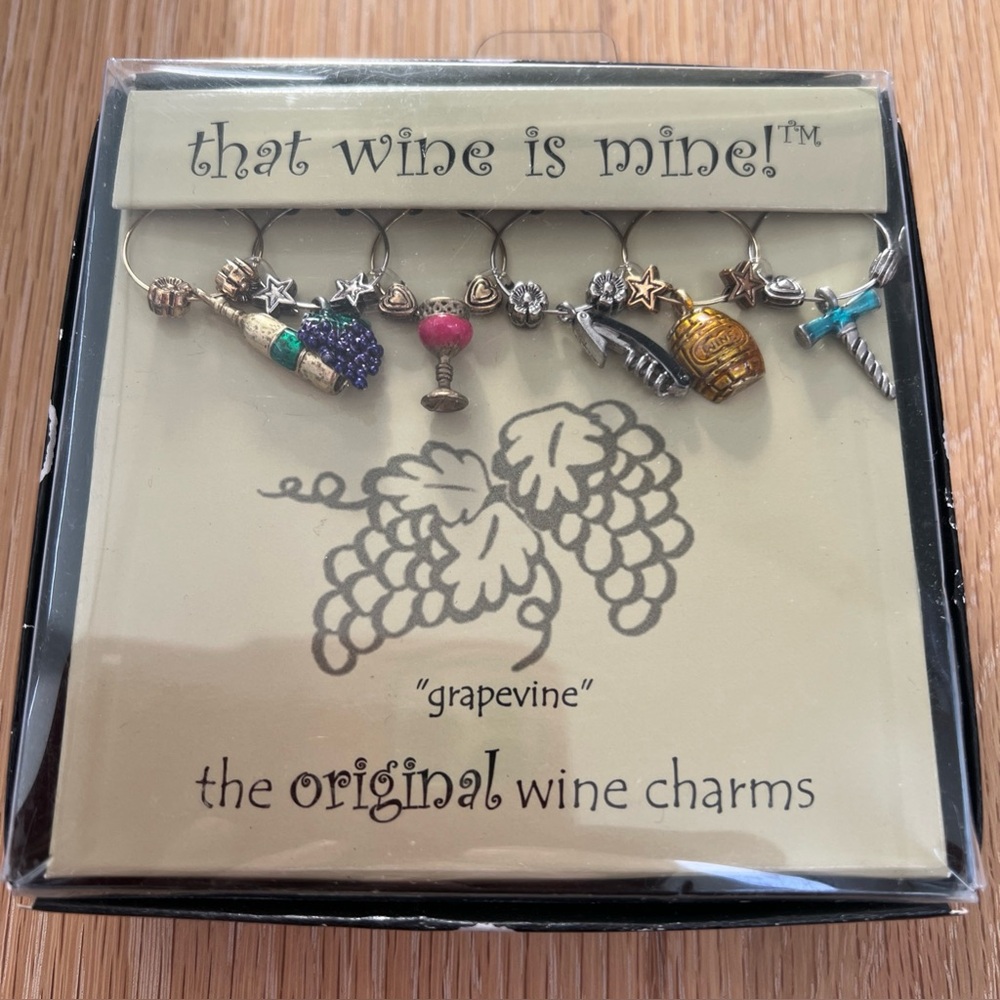 That Wine Is Mine Wine Glass Charms 6 Pieces Set - The original